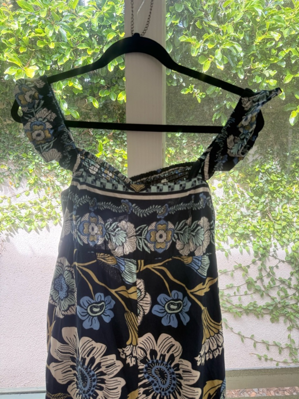 NWOT Free People Bali Albright Floral Boho Jumpsuit Blue Navy Multi 100% Cotton - Picture 5 of 15